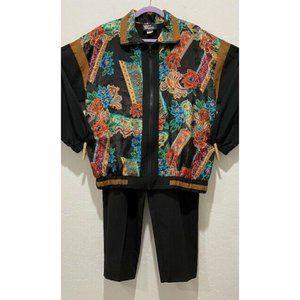 Women's Silver Threads 2-Piece Jacket & Pant Set S